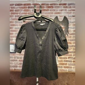 Chico's Black Puff Sleeve Dress